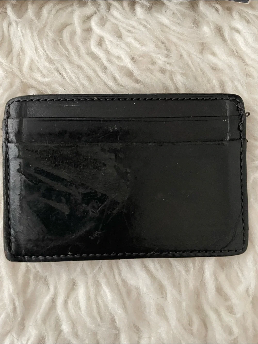 COACH  Black Leather Bifold Wallet - Classic Slim Card Holder